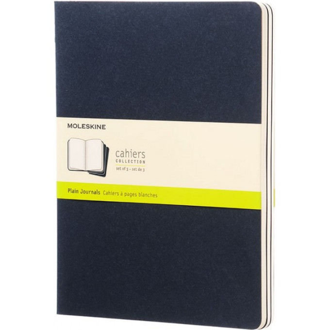Набор блокнотов MOLESKINE Cahier Journal XLarge, нелинованный, синий индиго CH223