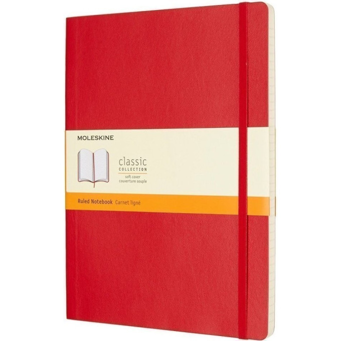 Блокнот MOLESKINE Classic Soft Pocket, пунктир, красный QP614F2